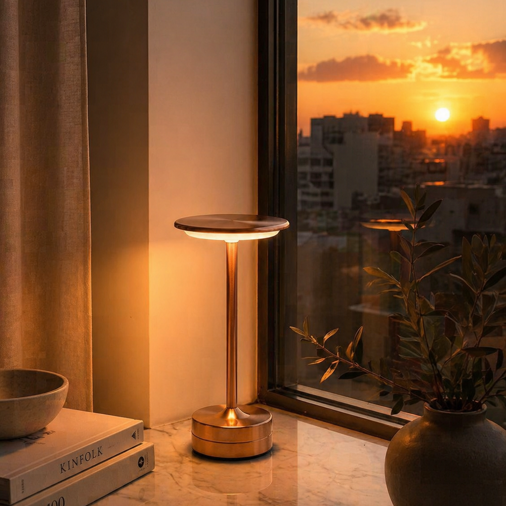 LED Table Lamp Touch Sensor Night Light USB Rechargeable Portable Bedroom Night Light Wireless Reading Lamp Restaurant Hotel Bar