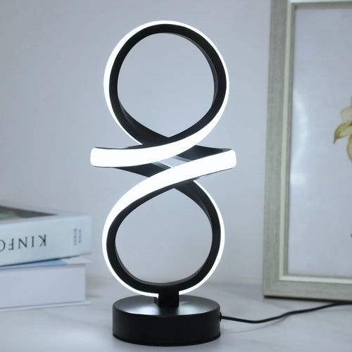 Creative Spiral LED Table Lamp, Adjustable in 3 Colors, USB Power Supply, Suitable for Home Bedrooms, Offices, and Study Rooms