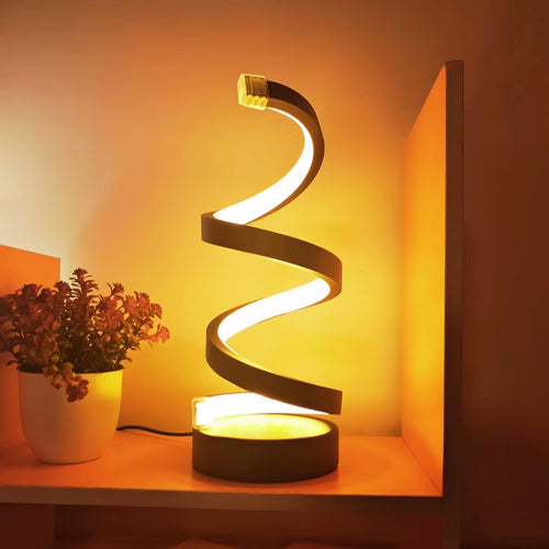 Spiral Table Lamp, Modern Creative Design, Suitable for Home Decoration, Suitable for Dining Room, Living Room, Bedroom